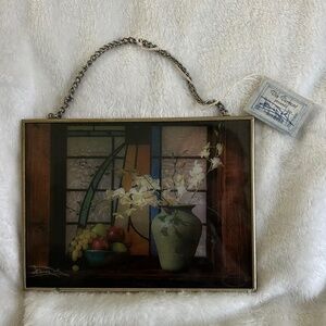 😉Bundle Days😉 1999 Enesco Via Vermont Artsy Glass Suncatcher By Harvey Edwards